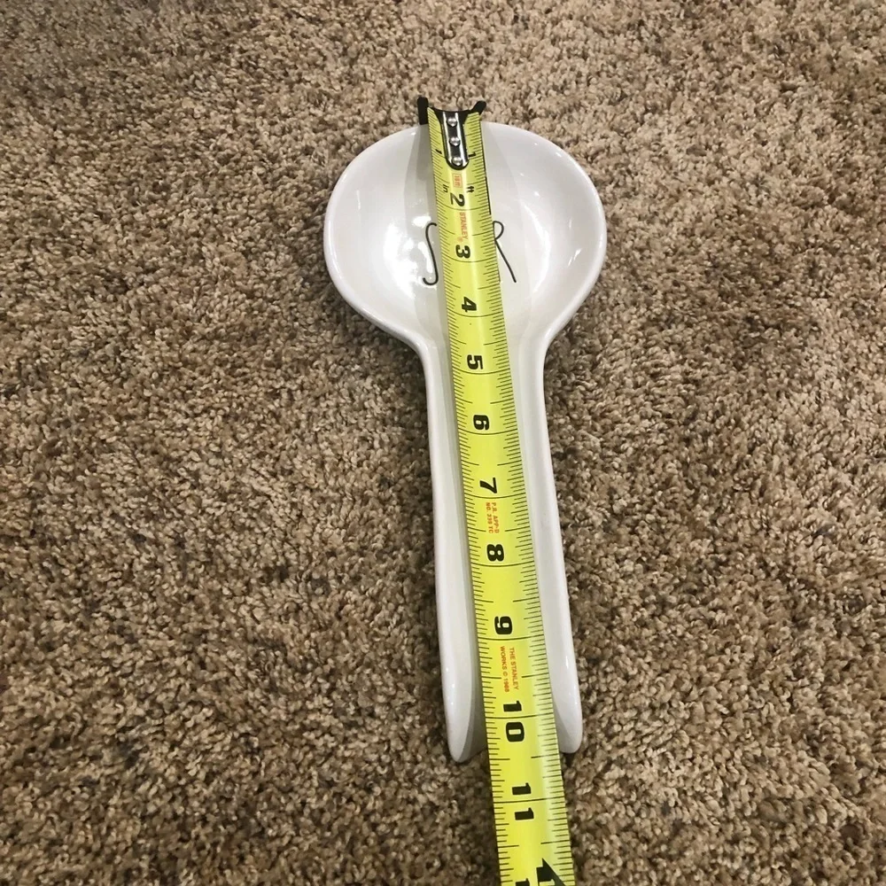 Rae Dunn by Magenta STIR Ceramic Spoon Rest / cream color / LARGE LETTER - Picture 7 of 8